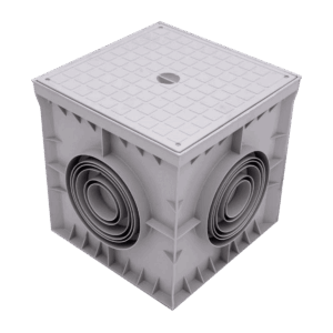 Caja de registro, Cetinkaya, Pop, tapa lisa, color verde, plástica, 400 x 400mm, CP303036