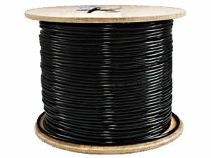 Cable UTP, dlx, categoría 5, para exteriores, 4P, 0.5mm 24AWG, 100% cobre, sin gel, 1000 pies, CAT5EXT