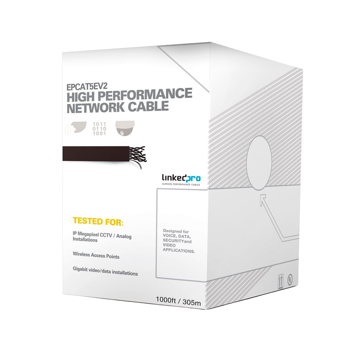 Cable UTP, categoría 5E, aleación de cobre y Aluminio, 1000 pies, CAT5V2W