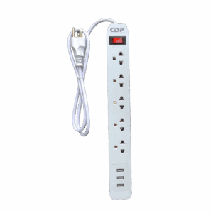 Regleta supresor de picos, CDP, modelo RU-SS5, 5 entradas, 3 puertos usb, CD00107