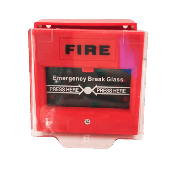 Estación manual incendio DLX Fire ruptura de vidrio color rojo