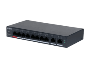 Switch Cloud, Dahua, PoE de 8 puertos, 2 uplink, 10/100Mbps, 110W, Watchdog, DH-CS4010-8ET-110