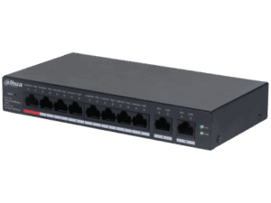 Switch Cloud, Dahua, PoE Gigabit de 8 puertos,2 uplink, 10/100/1000Mbps,110W, Watchdog, DH-CS4010-8GT-110