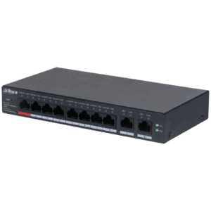 Switch Cloud, Dahua, PoE Gigabit de 8 puertos,2 uplink, 10/100/1000Mbps,110W, Watchdog, DH-CS4010-8GT-110