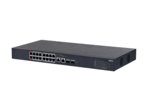 Switch Cloud, Dahua, PoE de 16 puertos, 2 uplink, 10/100 Mbps, 135W, 3A, Hi-PoE, Watchdog, 2 SFP x1000Mbps, DH-CS4218-16ET-135