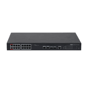 Switch Cloud, Dahua, PoE de 16 puertos, 2 uplink, 10/100 Mbps, 190W, 4A, Watchdog, 2 SFP, DH-CS4218-16ET-190