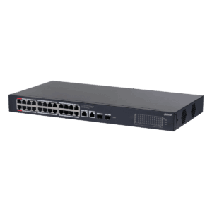 Switch Cloud, Dahua, PoE de 24 puertos, 2 uplink, 10/100/1000Mbsps, 375W, Watchdog, 2 SFP, 100-240 VDC, 47-63 Hz, max 7A, DH-CS4228-24GT-375