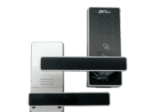 Cerradura inteligente, Zkteco, teclado digital habilitado Zigbee, métodos de acceso APP, PIN, RFID, 100 usuarios, 4 baterías AA, DL30Z