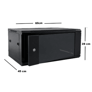 Gabinete 4U, dlx, montaje superficial, tipo rack 19", 28cm alto, 45cm profundidad, 60cm ancho, DLX4W6D4