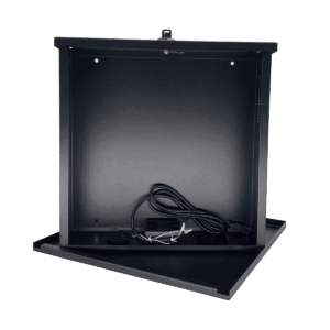 Gabinete metálico, dlx, para grabador de video 18 x 18 x 5", incluye ventilador, cerradura y llaves, DLXDVR18518