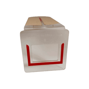 Porta cédula dlx, material acrílico transparente, 3 mm, 12 x 40 cm, DLXPORTAC
