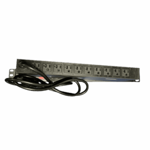 PDU rack, Lantek, 12 tomas, 2 al frente y 10 atrás, indicador de voltaje 20A-120VAC, LTK-PDU01220AMP