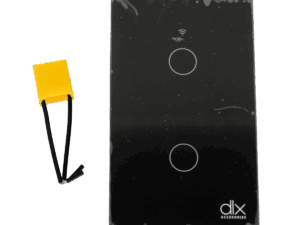 Interruptor inteligente, doble, dlx, color negro, sin neutro, DLXUS02B