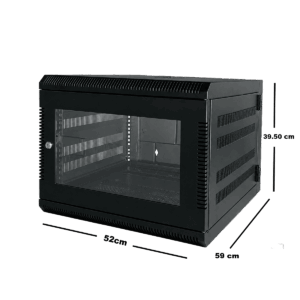 Gabinete 7U, dlx, montaje superficial, abatible, 39.5cm alto, 59cm profundidad, 52cm ancho, F7W5D5