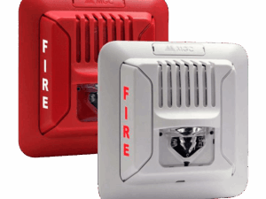 Sirena con luz estrobo, Mircom, montaje en pared, 24V, FHS-400-RR