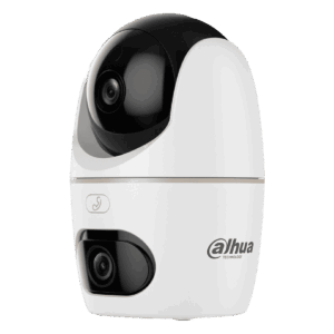 Cámara Hero Dahua WiFi, 5MP+5MP, auto tracking, audio bidireccional, SD max 256GB, modo de privacidad, detección humana, DMSS APP, 2.4/5GHz, Wi-Fi 6, DH-H5D-5F