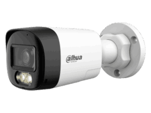 Cámara Bullet Dahua HD, 2MP, multiformato, lente fijo 2.8mm, iluminación dual 40m, audio bidireccional, IP67, DH-HAC-HFW1200RLN- IL-T