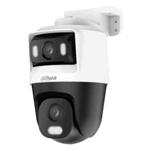Cámara PT Dahua, doble lente dual, 5MP, lente fija de 2,8mm, lente PT de 6mm, iluminación dual 50M, IP66, micrófono incorporado, DH-HAC-PTS1500CN-E2-IL-A