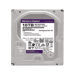 Disco duro, Western Digital, 10TB, videovigilancia, línea WD Purple PRO, velocidad transferencia 150MB/s, 220MB, 2caché 56MB, HDD10000