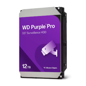 Disco duro, Western Digital, 12TB, videovigilancia, línea WD Purple PRO, velocidad transferencia 272MB/s, 512MB, HDD12000