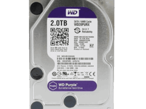 Disco duro, Western Digital, 2TB, videovigilancia, línea WD Purple, velocidad transferencia 110MB/s, 160MB, caché 256MB, HDD2000