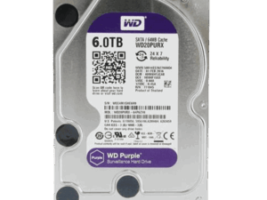 Disco duro, Western Digital, 6TB, videovigilancia, línea WD Purple, velocidad transferencia 110MB/s, 160MB, caché 128MB, HDD6000