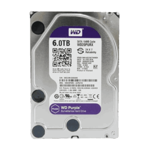 Disco duro, Western Digital, 6TB, videovigilancia, línea WD Purple, velocidad transferencia 110MB/s, 160MB, caché 128MB, HDD6000