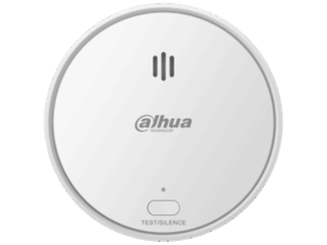 Detector de humo para alarma, Dahua, inalámbrico, sensor fotoeléctrico, alerta sonora integrada, tamper, monitoreo continuo, batería prolongada, serie W2, DHI-HY-SA21A-W2