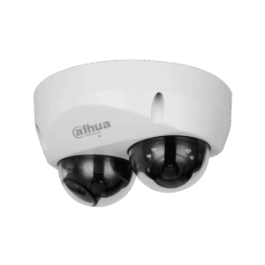 Cámara Domo Dahua IP, doble sensor, PoE, 4MP, lente 2.8 mm, 95°, IR30mts, IA WizMind, detección facial, protección perimetral, conteo de personas, Starlight, WDR, H.265, IP67, IK10, micrófono, E&S Alarma, (Dahua Proyectos), DH-IPC-HDBW5441F-AS-E2