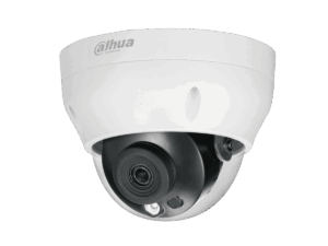 Cámara Minidomo Dahua IP, de cúpula, 4MP, lente fijo 2.8mm, IR30m, IP67, PoE. WDR, detección de movimiento, DH-IPC-HDPW1431R1N-S4