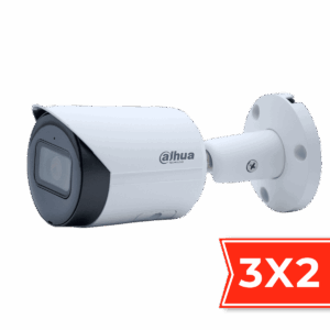 Cámara Bullet Dahua IP, 8MP, lente fijo 2.8mm, Smart IR30m, WDR, IP67, PoE, SD max 256, micrófono incorporado, WizSense, SMD Plus, DH-IPC-HFW2841S-S