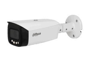 Cámara Bullet Dahua IP, 4MP, lente varifocal, iluminador cálido 70m, IP67, micrófono incorporado, ePoE, Wiz Mind. IVS (mapa de calor), detección de rostro, conteo de personas, búsqueda inteligente, SMD 3.0(Dahua Proyectos), DH-IPC-HFW5449T1-ZE-LED