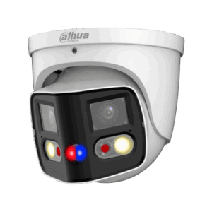 Cámara Domo Dahua IP, doble lente, 2x4MP, 180, TIOC, Lente 2.8mm, Led 25m, WDR, SMD 4.0, IP67. WizSense, DH-IPC-PDW3849-A180-AS-PV