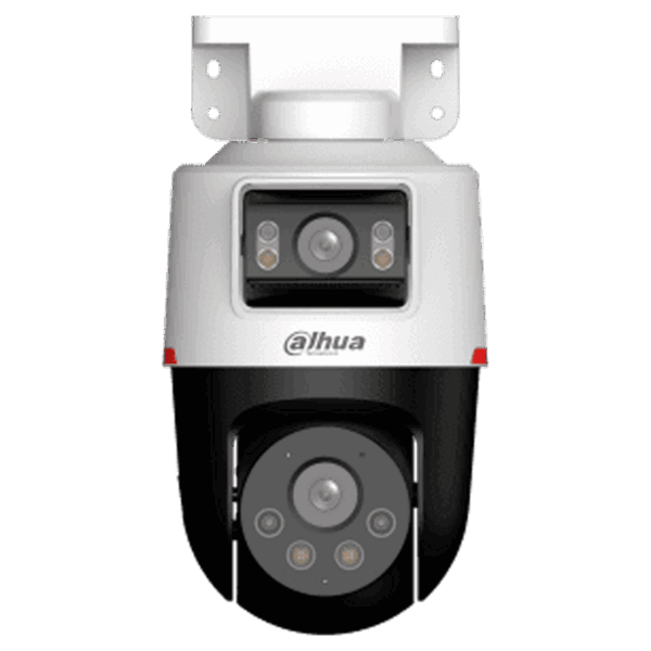Cámara Dual Dahua IP, 4MP, lente fijo de 2MP y lente PT de 2MP, WizColor 30M, IP66, audio bidireccional, Micro SD, hasta 256 GB, DH-IPC-PTS2249B-E2-S- PV-PRO