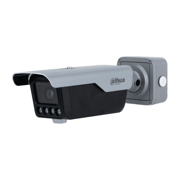 Cámara Bullet Dahua IP, para placas, 4MP, iluminadores duales, 8 mm-32 mm, IP167, max velocidad detención 120K/h. (Dahua Proyectos)