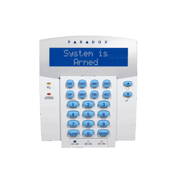 Teclado LCD, Paradox, 32 zonas, con receptor inalámbrico, K32LX