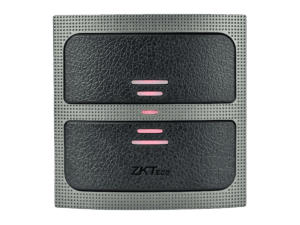 Lector de tarjetas de proximidad, Zkteco, RFID 125KHz, Wiegand 26bit, distancia 10mts, IP65, 6–14V DC, indicadores LED rojo, verde, KR500E
