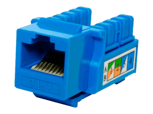 Conector RJ45, Lantek, CAT6 hembra azul, Ethernet, LTK-C6JB