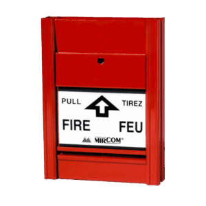 Estación manual direccionable, Mircom, dos etapas, contacto de alarma e interruptor de llave, MS-402AP