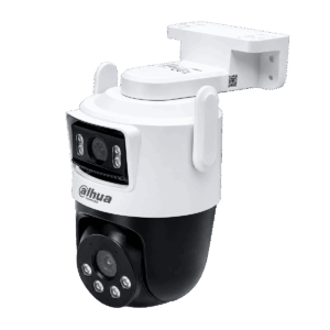 Cámara PICOO Dahua WiFi dual, 10MP, lente fijo de 5MP y lente PT de 5MP, iluminación dual 30M, IP66, audio bidireccional, Micro SD, hasta 256GB, DH-P5D-5F-PV
