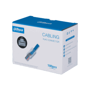 Conector RJ45 de paso, Dahua, UTP, CAT5E de 15U" Dahua, 100pcs, DH-PFM976-531-PT