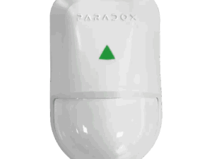 Detector de movimiento, Paradox, (M25), inalámbrico, para interior, con sensor PIR de doble elemento, haz super bajo para detección precisa, control de sensibilidad y energía de detección, múltiples modos de procesamiento, sensor de temperatura, PMD5M
