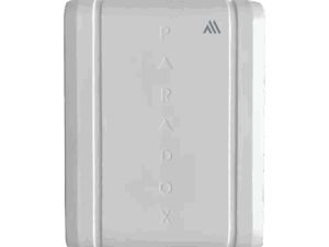 Detector de movimiento, Paradox, (M25), inalámbrico, exterior, detección en ambos lados, para reportar como unidad única o dual, control de nivel de sensibilidad, múltiples modos de procesamiento, sensor de temperatura, PMD780M