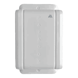 Detector de movimiento, Paradox, (M25), inalámbrico, exterior, detección en ambos lados, para reportar como unidad única o dual, control de nivel de sensibilidad, múltiples modos de procesamiento, sensor de temperatura, PMD780M