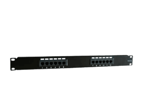 Patch panel, dlx, montaje rack, 12 puertos, CAT5E, RJ45, PP14