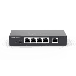 Switch, Reyee, Ethernet, capa 2, 5 puertos, 4 puertos PoE+, 1 puerto uplink, 10Gbps, gestionado en la nube, RG-ES205GC-P