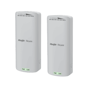 Enlace inalámbrico, Reyee, exterior IP55, Inyector 24v, 2 pcs, alcance 500mts, 300Mbps, gestionado en la nube, RG-EST100-E