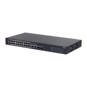 Switch PoE, Dahua, 24 puertos, 2 uplink, 10/100/1000Mbsps, 240W, Watchdog, 2 SFP, DH-S3226-24ET-240