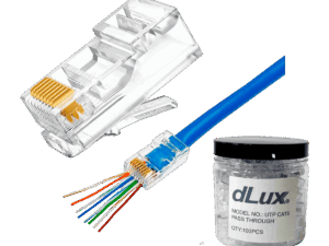 Conector RJ45, dlx, CAT6, PASS THROUGH, SAP009