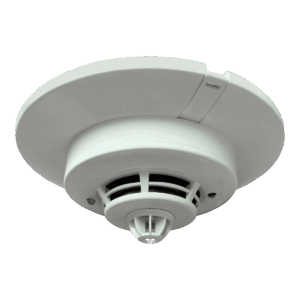 Sensor de humo y temperatura, Mircom, 4 hilos UL, base de 6", 12-24V, SD-100-4WT-6K